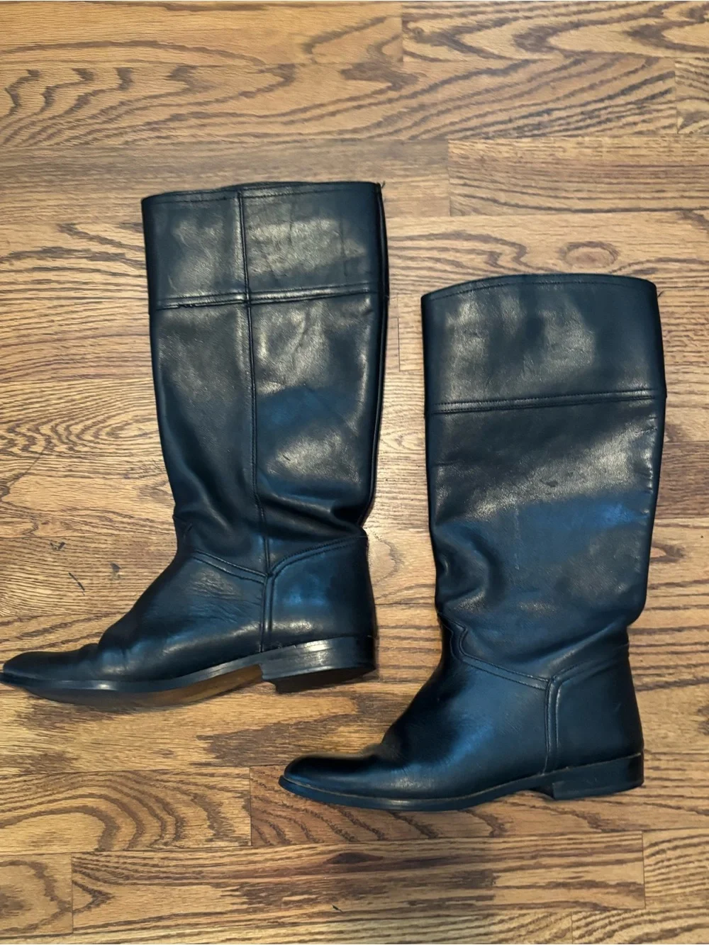 Vintage Mister Shoes Tina Black Leather Riding Boots Made in Argentina 7